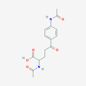 2-(Acetylamino)-5-[4-(acetylamino)phenyl]-5-oxopentanoic acid