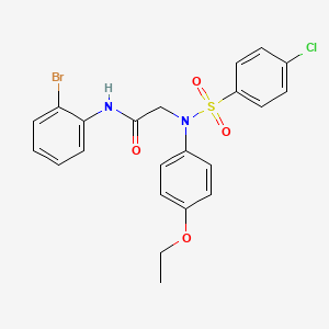 N-(2-Bromophenyl)-N~2~-(4-chlorobenzene-1-sulfonyl)-N~2~-(4-ethoxyphenyl)glycinamide