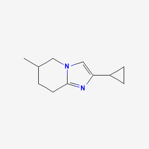B1473897 2-cyclopropyl-6-methyl-5H,6H,7H,8H-imidazo[1,2-a]pyridine CAS No. 1551235-06-3