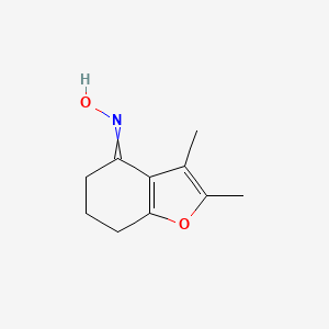 molecular formula C10H13NO2 B14738973 N-(2,3-Dimethyl-6,7-dihydro-1-benzofuran-4(5H)-ylidene)hydroxylamine CAS No. 5791-88-8