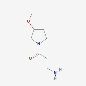 molecular formula C8H16N2O2 B1473920 3-Amino-1-(3-methoxypyrrolidin-1-yl)propan-1-one CAS No. 1503295-54-2