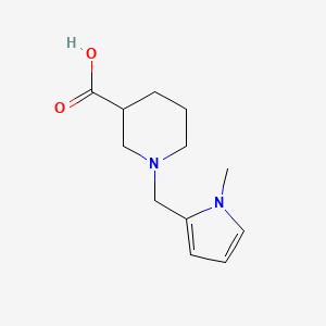 molecular formula C12H18N2O2 B1473922 1-[(1-methyl-1H-pyrrol-2-yl)methyl]piperidine-3-carboxylic acid CAS No. 1533531-04-2