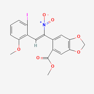 methyl 6-[(Z)-2-(2-iodo-6-methoxyphenyl)-1-nitroethenyl]-1,3-benzodioxole-5-carboxylate