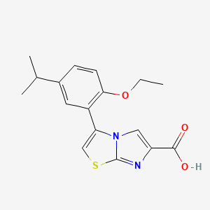 B14739268 3-(2-Ethoxy-5-propan-2-ylphenyl)imidazo[2,1-b][1,3]thiazole-6-carboxylic acid CAS No. 5134-20-3