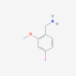 molecular formula C8H10INO B1473950 (4-Iodo-2-methoxyphenyl)methanamine CAS No. 1824353-95-8