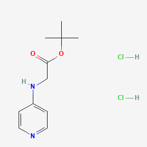 molecular formula C11H18Cl2N2O2 B1473959 Pyridin-4-yl-glycine tert-butyl ester dihydrochloride CAS No. 1260638-12-7
