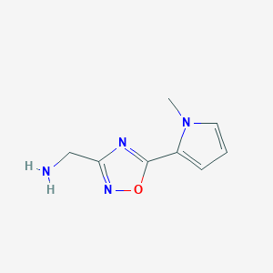 molecular formula C8H10N4O B1473978 (5-(1-甲基-1H-吡咯-2-基)-1,2,4-恶二唑-3-基)甲胺 CAS No. 1708251-20-0