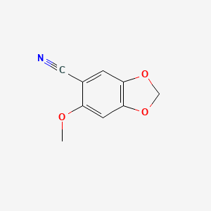 molecular formula C9H7NO3 B1473985 6-Methoxybenzo[d][1,3]dioxole-5-carbonitrile CAS No. 1427365-61-4