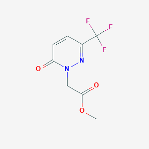 molecular formula C8H7F3N2O3 B1473986 methyl 2-(6-oxo-3-(trifluoromethyl)pyridazin-1(6H)-yl)acetate CAS No. 2098111-42-1