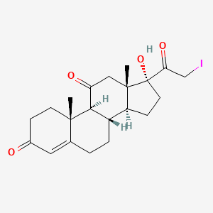 (8S,9S,10R,13S,14S,17R)-17-hydroxy-17-(2-iodoacetyl)-10,13-dimethyl-1,2,6,7,8,9,12,14,15,16-decahydrocyclopenta[a]phenanthrene-3,11-dione