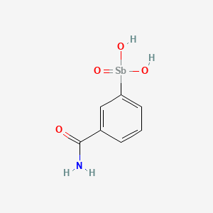 3-(Dihydroxy(oxido)stibino)benzamide