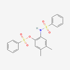 4,5-Dimethyl-2-[(phenylsulfonyl)amino]phenyl benzenesulfonate