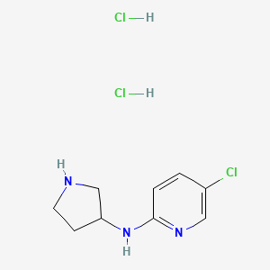 molecular formula C9H14Cl3N3 B1473997 5-chloro-N-(pyrrolidin-3-yl)pyridin-2-amine dihydrochloride CAS No. 2097979-49-0
