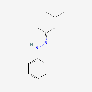 molecular formula C12H18N2 B14739973 1-(4-Methylpentan-2-ylidene)-2-phenylhydrazine CAS No. 6228-39-3