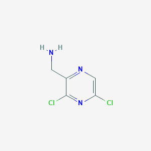 molecular formula C5H5Cl2N3 B1473998 (3,5-Dichloropyrazin-2-yl)methanamine CAS No. 1211531-66-6