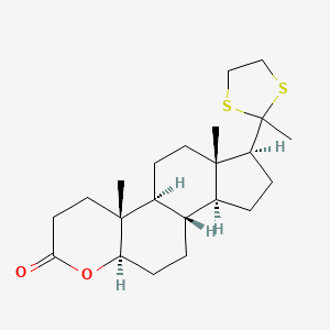 (1S,3aS,3bS,5aR,9aR,9bS,11aS)-9a,11a-dimethyl-1-(2-methyl-1,3-dithiolan-2-yl)-2,3,3a,3b,4,5,5a,8,9,9b,10,11-dodecahydro-1H-indeno[5,4-f]chromen-7-one