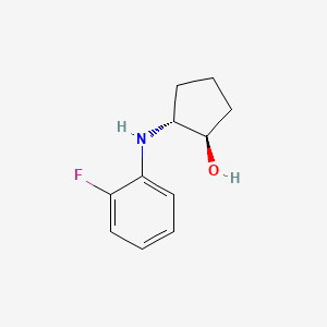 molecular formula C11H14FNO B1474000 (1R,2R)-2-[(2-fluorophenyl)amino]cyclopentan-1-ol CAS No. 1849470-09-2