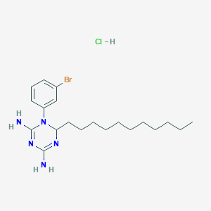 molecular formula C20H33BrClN5 B14740007 1-(3-Bromophenyl)-2-undecyl-2H-1,3,5-triazine-4,6-diamine hydrochloride CAS No. 6333-47-7