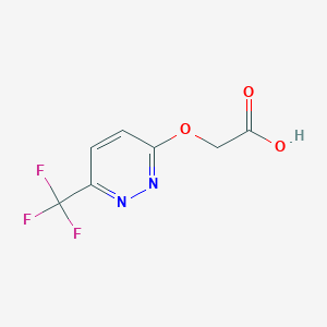 molecular formula C7H5F3N2O3 B1474001 2-((6-(三氟甲基)哒嗪-3-基)氧基)乙酸 CAS No. 1603509-48-3