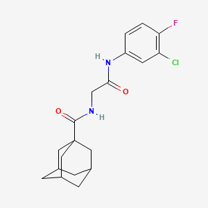 N-[(3-Chloro-4-fluoro-phenyl)carbamoylmethyl]adamantane-1-carboxamide