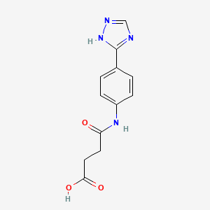 molecular formula C12H12N4O3 B14740030 Succinanilic acid, p-(1H-1,2,4-triazol-5-yl)- CAS No. 4922-55-8