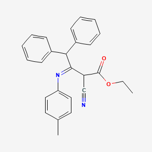 molecular formula C26H24N2O2 B14740056 Ethyl (3Z)-2-cyano-3-[(4-methylphenyl)imino]-4,4-diphenylbutanoate CAS No. 5469-98-7