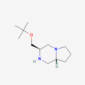 molecular formula C12H24N2O B1474007 (3R,8AR)-3-(tert-Butoxymethyl)octahydropyrrolo[1,2-a]pyrazine CAS No. 1353553-35-1