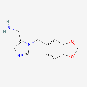 molecular formula C12H13N3O2 B1474010 (1-(苯并[d][1,3]二氧杂环-5-基甲基)-1H-咪唑-5-基)甲胺 CAS No. 1538533-66-2