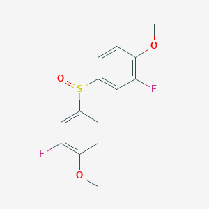 molecular formula C14H12F2O3S B14740106 1,1'-Sulfinylbis(3-fluoro-4-methoxybenzene) CAS No. 5400-66-8