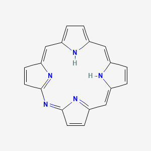 molecular formula C19H13N5 B14740109 (2Z,7Z,11Z,17Z)-2,21,22,23,24-Pentaazapentacyclo[16.2.1.1~3,6~.1~8,11~.1~13,16~]tetracosa-1(21),2,4,6(24),7,9,11,13,15,17,19-undecaene CAS No. 2683-86-5