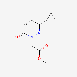 molecular formula C10H12N2O3 B1474011 methyl 2-(3-cyclopropyl-6-oxopyridazin-1(6H)-yl)acetate CAS No. 2098136-63-9