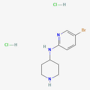 molecular formula C10H16BrCl2N3 B1474013 5-bromo-N-(piperidin-4-yl)pyridin-2-amine dihydrochloride CAS No. 2098126-29-3