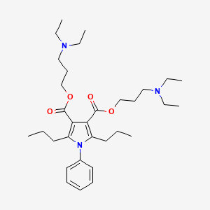 Bis[3-(diethylamino)propyl] 1-phenyl-2,5-dipropylpyrrole-3,4-dicarboxylate