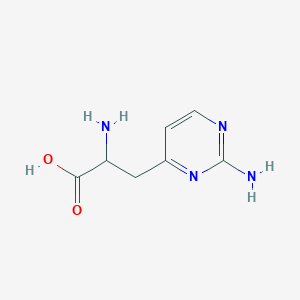 molecular formula C7H10N4O2 B14740165 2-Amino-3-(2-aminopyrimidin-4-yl)propanoic acid CAS No. 1616-96-2