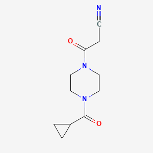 3-(4-(Cyclopropanecarbonyl)piperazin-1-yl)-3-oxopropanenitrile
