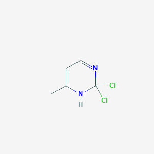 molecular formula C5H6Cl2N2 B14740177 2,2-Dichloro-6-methyl-1,2-dihydropyrimidine CAS No. 5416-78-4