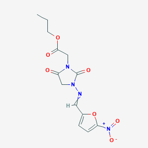 Propyl 2-[3-[(5-nitrofuran-2-yl)methylideneamino]-2,5-dioxoimidazolidin-1-yl]acetate