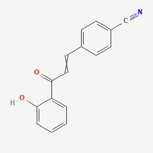 molecular formula C16H11NO2 B14740272 4-[3-(2-hydroxyphenyl)-3-oxoprop-1-enyl]benzonitrile CAS No. 3033-94-1