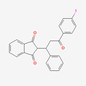 2-[3-(4-Iodophenyl)-3-oxo-1-phenylpropyl]-1H-indene-1,3(2H)-dione