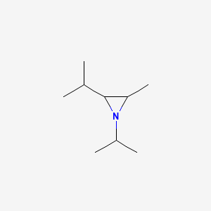 molecular formula C9H19N B14740306 1,2-Diisopropyl-3-methylaziridine CAS No. 6124-84-1