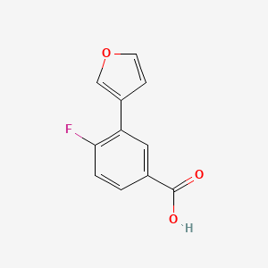 4-Fluoro-3-(furan-3-yl)benzoic acid