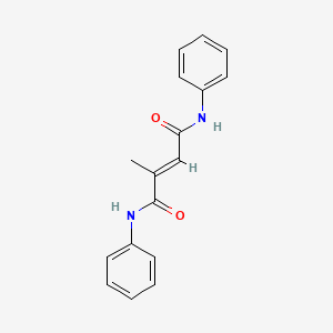 molecular formula C17H16N2O2 B14740322 Mesaconanilide CAS No. 6317-74-4