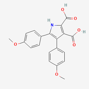 molecular formula C20H17NO6 B14740357 Pyrrole-2,3-dicarboxylic acid, 4,5-bis(p-methoxyphenyl)- CAS No. 5784-96-3