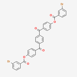 molecular formula C34H20Br2O6 B14740361 Benzene-1,4-diylbis(carbonylbenzene-4,1-diyl) bis(3-bromobenzoate) CAS No. 6315-88-4