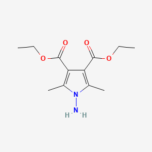 molecular formula C12H18N2O4 B14740410 1-Amino-2,5-dimethyl-1H-pyrrole-3,4-dicarboxylic acid diethyl ester CAS No. 4815-44-5