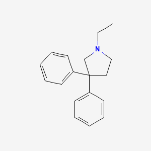 molecular formula C18H21N B14740448 1-Ethyl-3,3-diphenylpyrrolidine CAS No. 5415-75-8