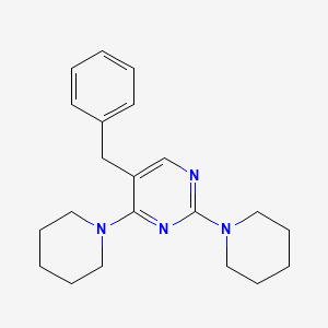 molecular formula C21H28N4 B14740459 5-Benzyl-2,4-di(piperidin-1-yl)pyrimidine CAS No. 6328-42-3