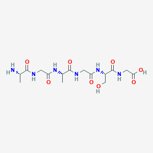 molecular formula C15H26N6O8 B14740464 L-Alanylglycyl-L-alanylglycyl-L-serylglycine CAS No. 6234-25-9