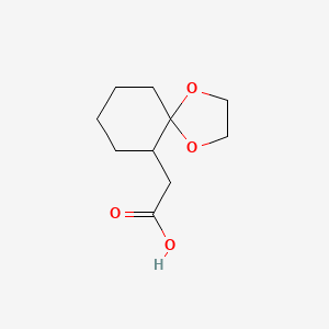 molecular formula C10H16O4 B14740514 1,4-Dioxaspiro[4.5]decane-6-acetic acid CAS No. 4889-97-8