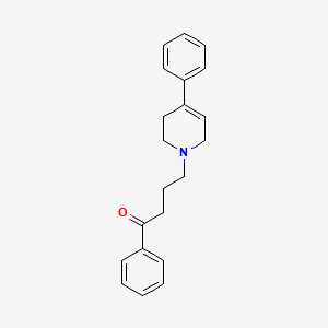 molecular formula C21H23NO B14740529 1-Butanone, 4-(3,6-dihydro-4-phenyl-1(2H)-pyridinyl)-1-phenyl- CAS No. 5061-32-5